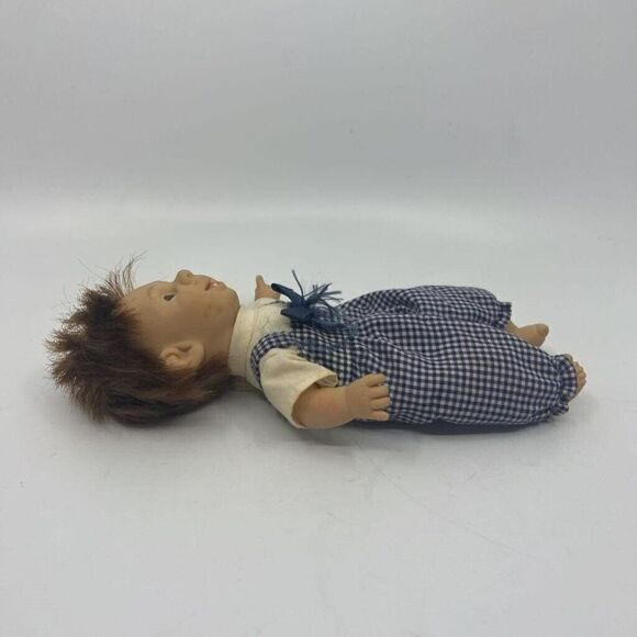 Vintage Gi-Go Toys Boy Doll Baby Gingham Blue Outfit Bean Bag My Pal 9" - Picture 11 of 11